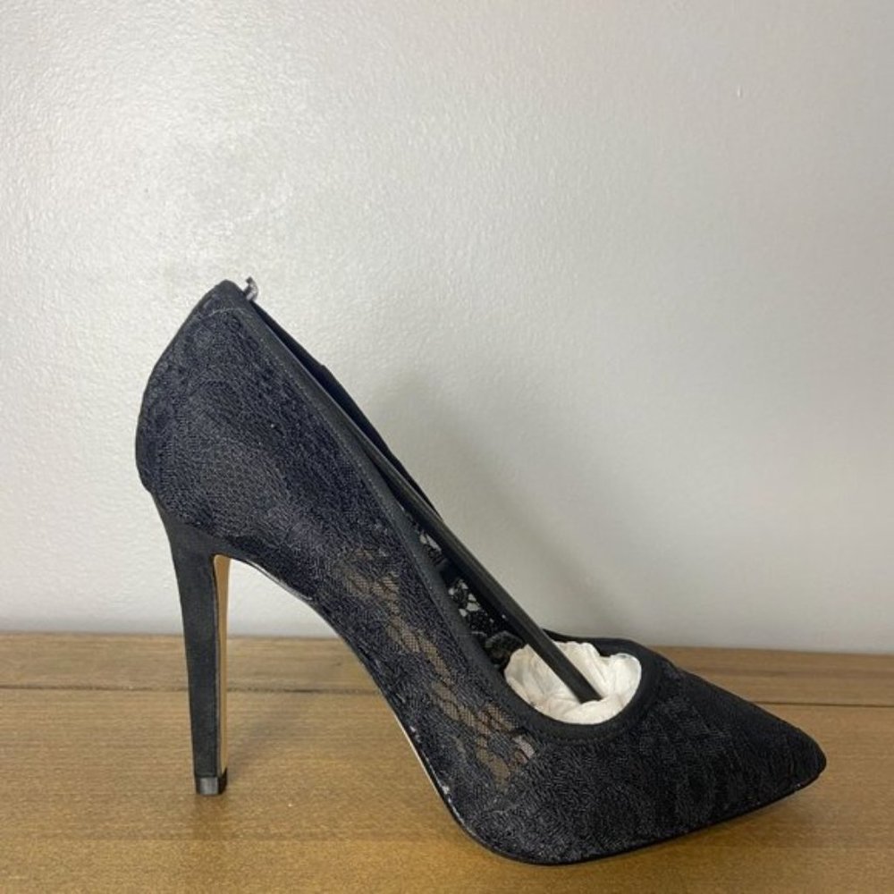 New Call It Spring Gwydda Black Lace Heels - Picture 2 of 6
